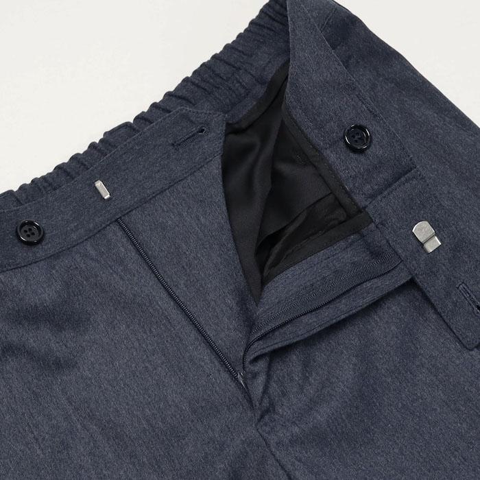 ラルディーニ / LARDINI / EASY WEAR SUIT / 3B段返りワンプリーツ スーツ / ストレッチテクノフランネル / ウエストゴム / 返品・交換不可の画像