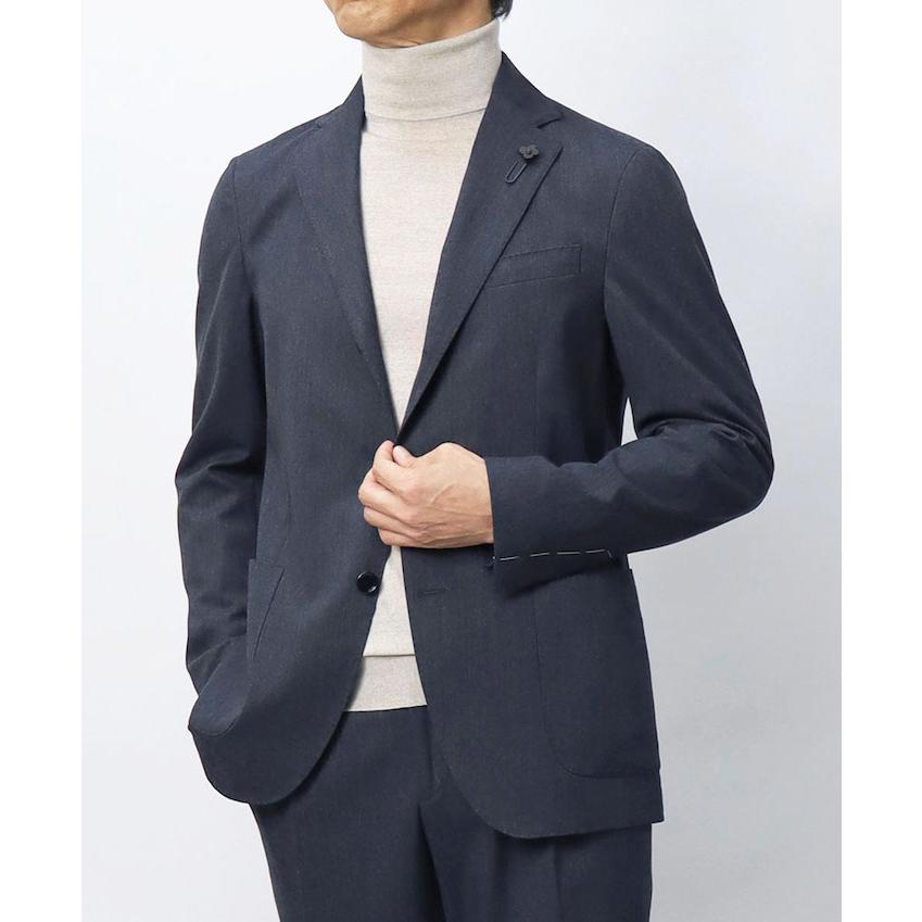 ラルディーニ / LARDINI / EASY WEAR SUIT / 3B段返りワンプリーツ スーツ / ストレッチテクノフランネル / ウエストゴム / 返品・交換不可の画像