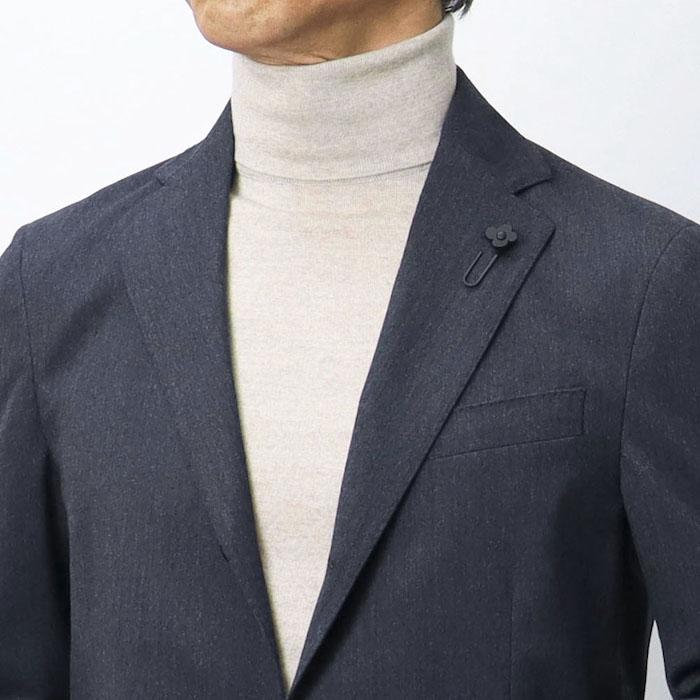 ラルディーニ / LARDINI / EASY WEAR SUIT / 3B段返りワンプリーツ スーツ / ストレッチテクノフランネル / ウエストゴム / 返品・交換不可の画像