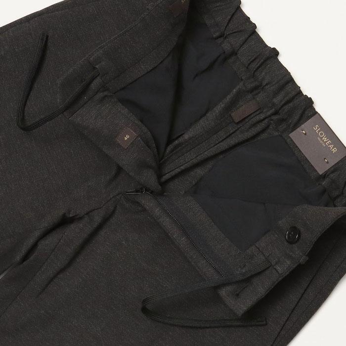 インコテックス / INCOTEX / 84型 / TEKNO SARTORIAL / ノープリーツ スラックス / テクノジャージー / バーズアイ / ウエストゴム / SLIM FIT / 返品・交換不可の画像