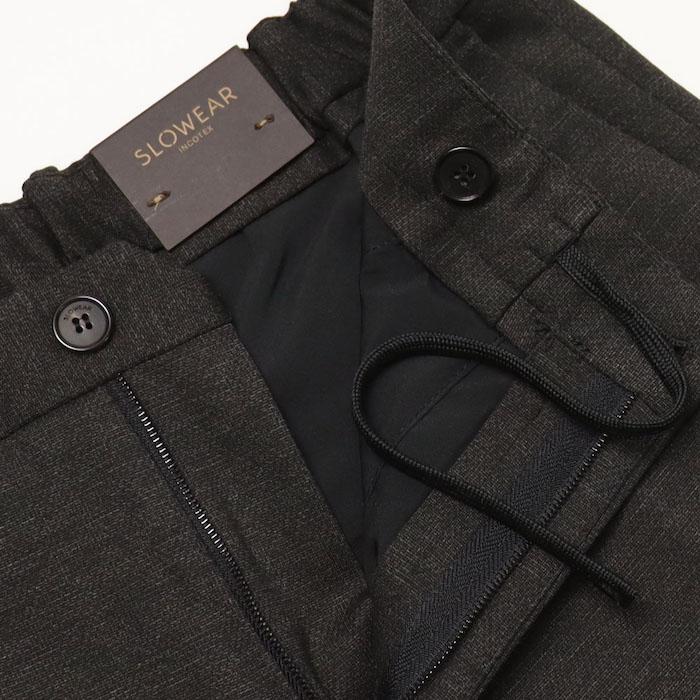 インコテックス / INCOTEX / 84型 / TEKNO SARTORIAL / ノープリーツ スラックス / テクノジャージー / バーズアイ / ウエストゴム / SLIM FIT / 返品・交換不可の画像