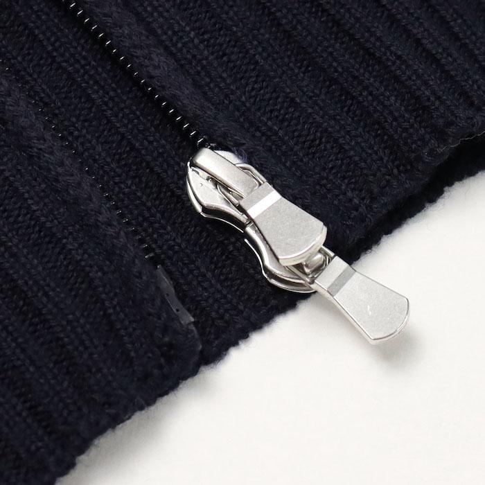 グランサッソ / GRANSASSO / レインウール / RAIN WOOL / WATERPROOF / ダブル ZIP スタンドカラー ニット ブルゾン / 返品・交換不可の画像