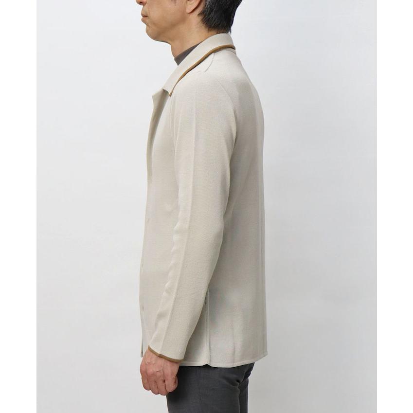 ラルディーニ / LARDINI / ニット ジャケット / シャツ襟 / コットン / 返品・交換不可の画像