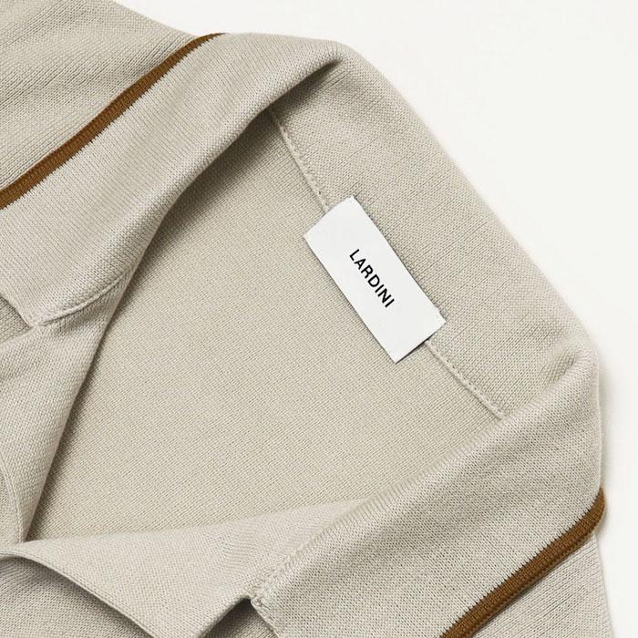 ラルディーニ / LARDINI / ニット ジャケット / シャツ襟 / コットン / 返品・交換不可の画像
