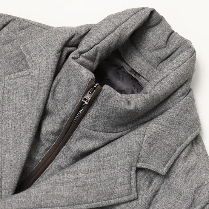 ヘルノ / HERNO / ウール ヴィスコース / NORFOLK / 撥水 / ダウン ジャケット / レイヤード風前立て付き / 返品・交換不可の画像