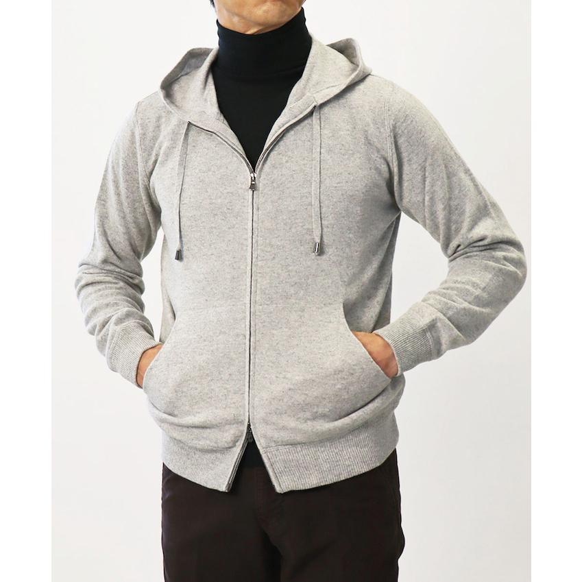 フィリッポ デ ローレンティス / FILIPPO DE LAURENTIIS /  ZIP UP ニットパーカー / ウール カシミヤ / 12ゲージ / 返品・交換不可の画像