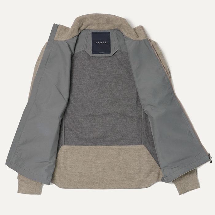 シーズ / SEASE EXPLORER SWEATSHIRT ウールジャージー スタンドカラー