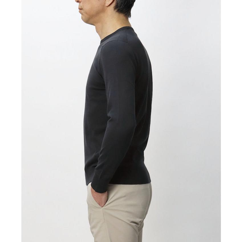 ジョンスメドレー　コットンクルーネックニットM黒　定価約3.8万円 JOHN SMEDLEY SMEDLEY（ジョンスメドレー） シーアイランド