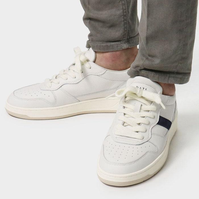 デイト / D.A.T.E. / スニーカー / COURT2.0 NATURAL WHITE-BLUE / 返品・交換可能の画像
