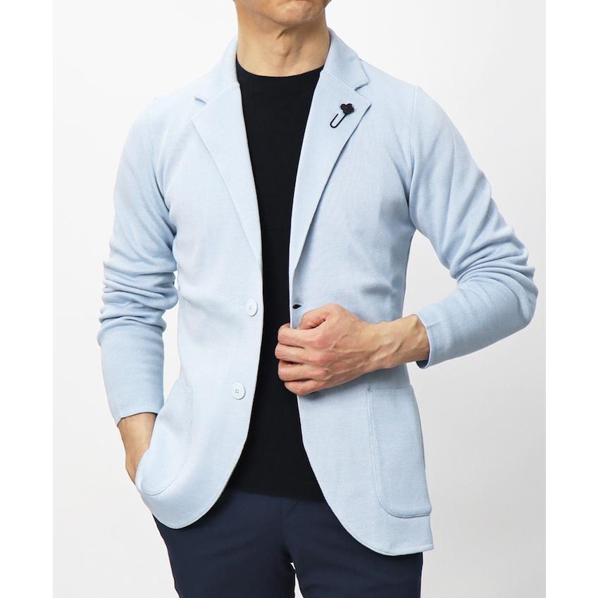 LARDINI ラルディーニ / ニット ジャケット 細身型 コットン LARDINI ラルディーニ / ニット ジャケット 細身型 コットン