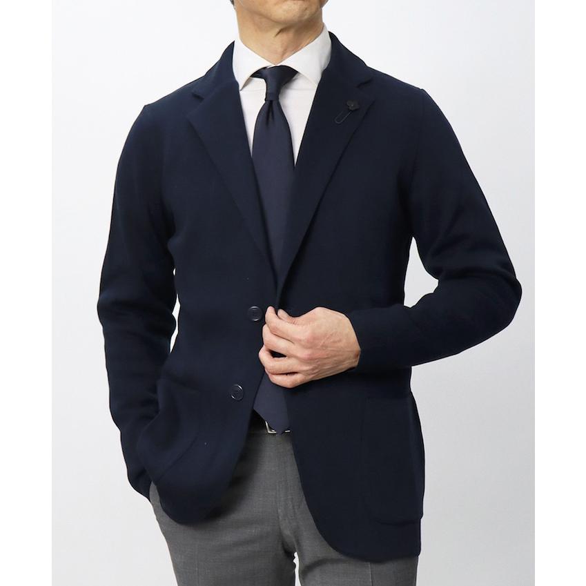 LARDINI ラルディーニ / ニット ジャケット 細身型 コットン LARDINI ラルディーニ / ニット ジャケット 細身型 コットン