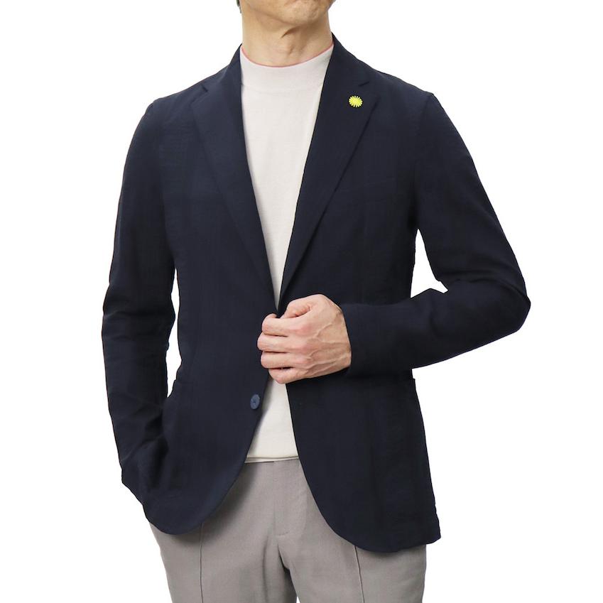 新品】GIANNETTO ジャンネット シアサッカー ストライプ ジャケット