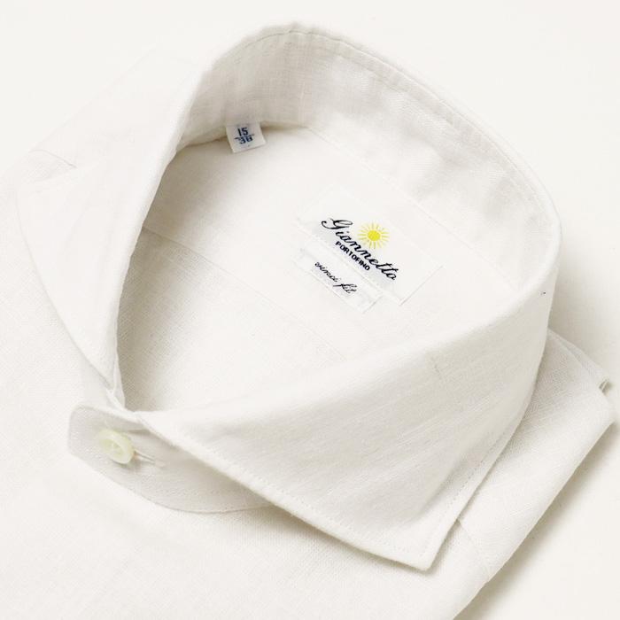 GIANNETTO ジャンネット / カッタウェイ シャツ リネン 100% 返品 