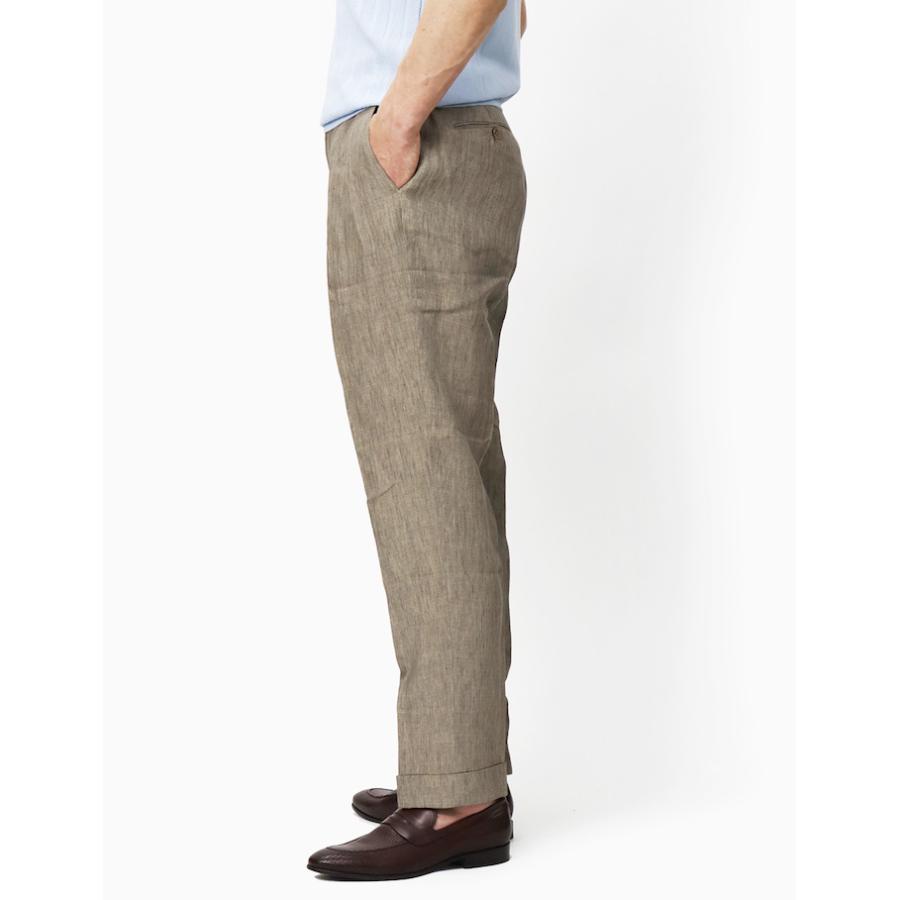 BERWICH SCOTCH 2プリーツ リネンコットン サイドアジャスター ベルウィッチ / BERWICH / スコッチ / SCOTCH / ツープリーツ パンツ