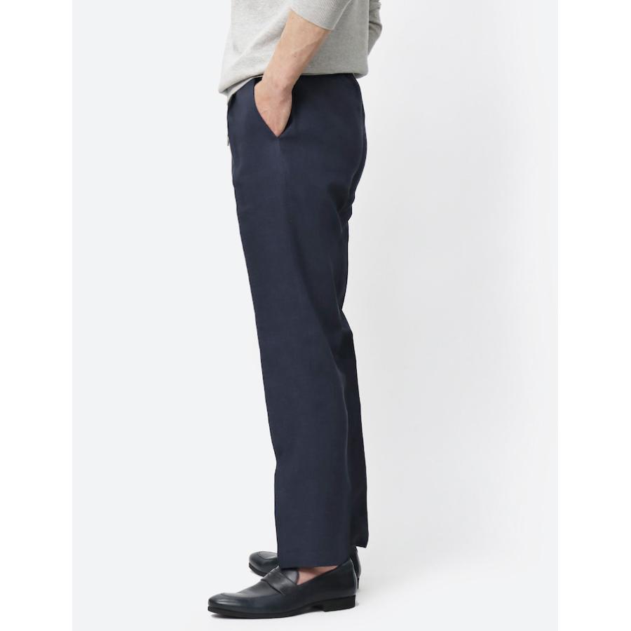 BRIGLIA 1949 WIMBLEDONS スラックス リネン　 ブラック BRIGLIA 1949 ブリリア 1949 ワンプリーツ イージースラックス