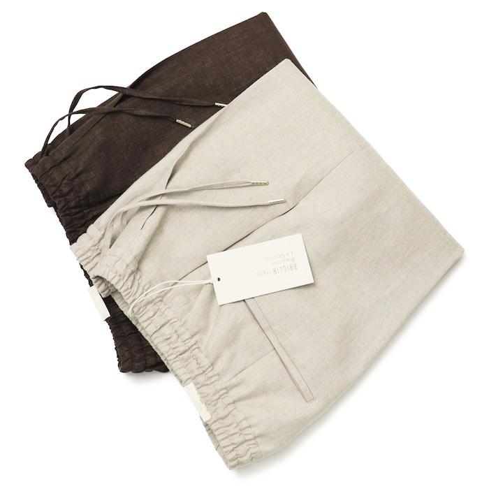 ブリリア 1949 BRIGLIA WIMBLEDONS 麻100% リネン BRIGLIA 1949 ブリリア テーパードパンツ WIMBLEDONS