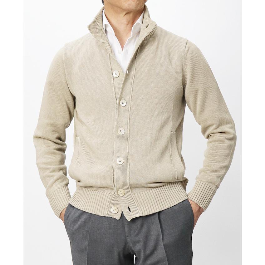 美品 ZANONE ザノーネ CHIOTO 春夏 コットンリネン ネイビー 46 ZANONE（ザノーネ） ザノーネ / ZANONE / CHIOTO ( 旧KYOTO ) / ニット