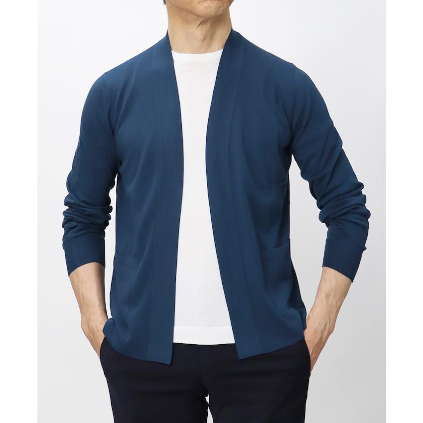 GRANSASSO フレッシュコットン ニットボタンレスカーディガン