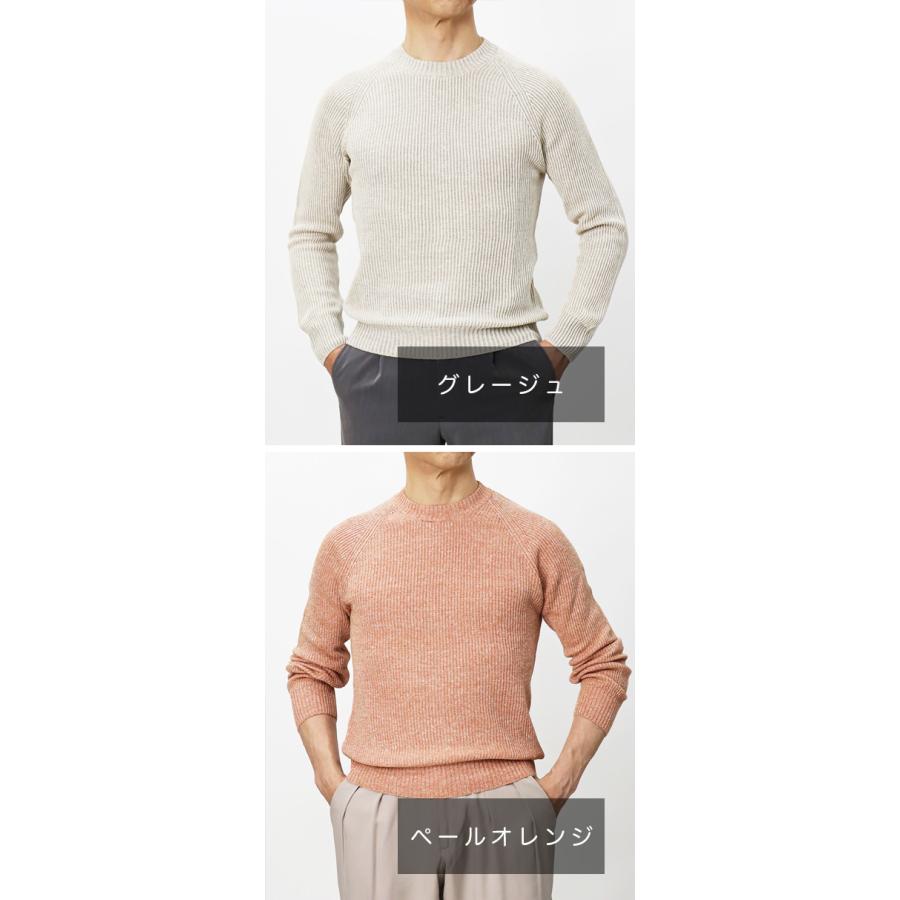 グランサッソ　あぜ編み クルーネックサマーニット グランサッソ / GRANSASSO / あぜ編み クルーネックサマーニット