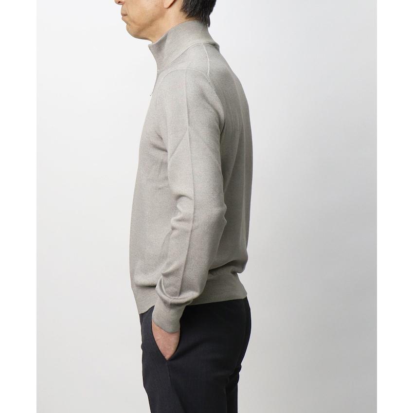 グランサッソ　ハーフジップ　ニット　ウール　グレー　46サイズ Gran Sasso（グランサッソ） グランサッソ / GRANSASSO / ハーフZIP