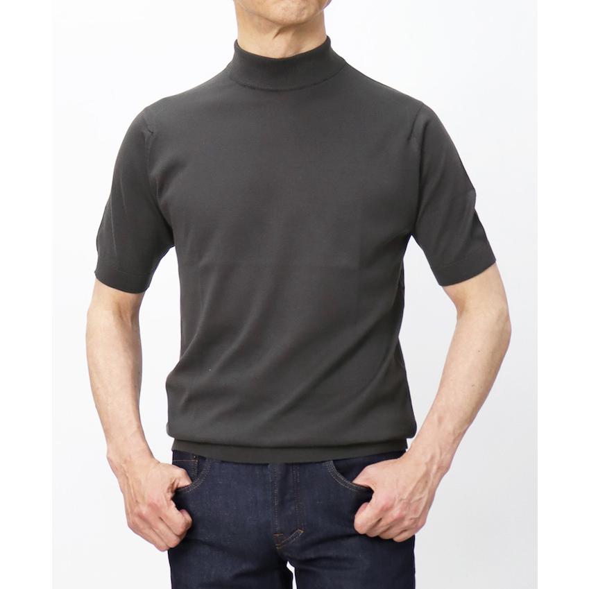 JOHN SMEDLEY ジョンスメドレー / S4627 モックネック ニット 30G シー 