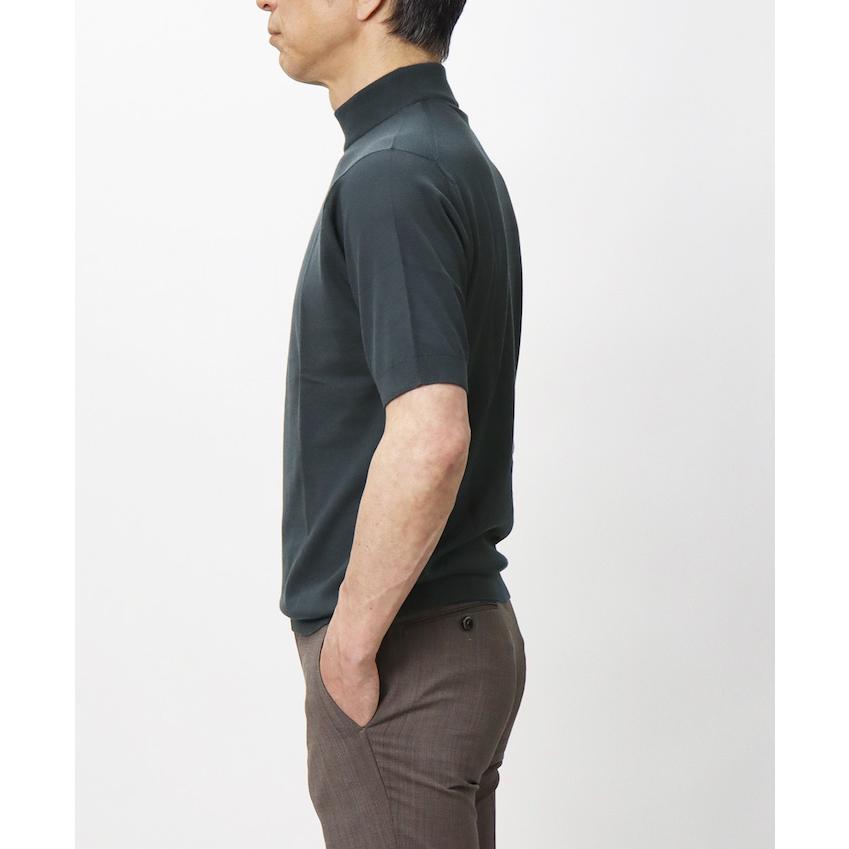JOHN SMEDLEY ジョンスメドレー / S4627 モックネック ニット 30G シー 