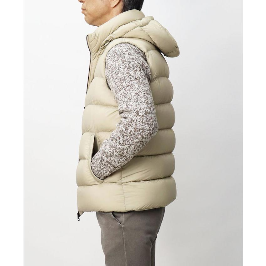 HERNO ヘルノ / 軽量 超マットナイロン ダウン ベスト ジレ 撥水 
