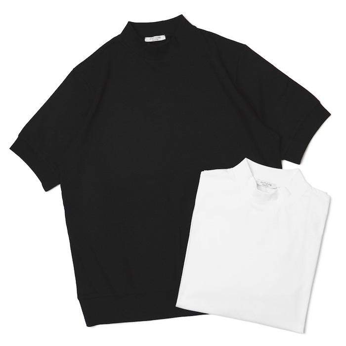 ANTICIPO モックネック Tシャツ イタリア製 クラシコ アンティーチポ / ANTICIPO モックネック Tシャツ コットン FIANO 返品