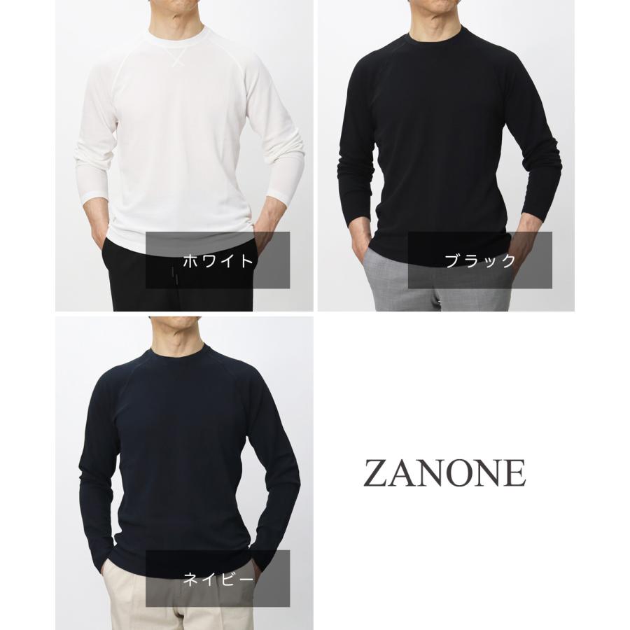 ザノーネ / ZANONE / アイスコットン / ICE COTTON / クルーネック ロングスリーブ ニット / Tシャツ / コットン ピケ / ガーメントダイ / 返品・交換可能｜luccicare｜13