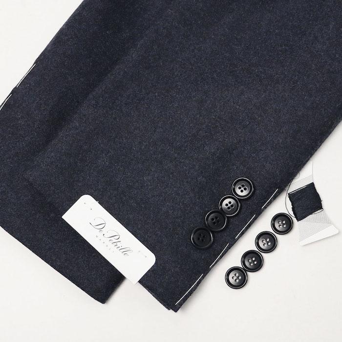 デ ペトリロ / De Petrillo / ワンプリーツ スーツ / ウール フラノ 3B 段返り / LINEA NAPOLI / TIBERIO C1P / 返品・交換不可の画像