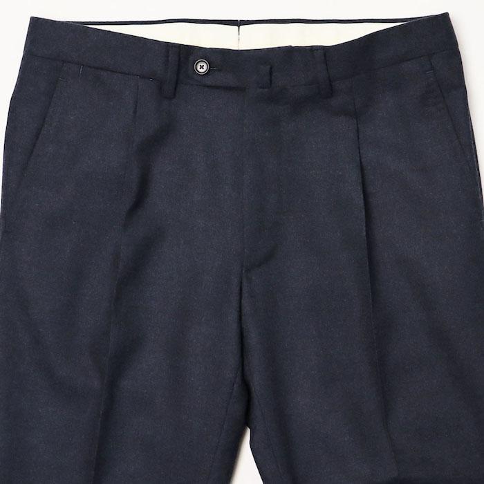 デ ペトリロ / De Petrillo / ワンプリーツ スーツ / ウール フラノ 3B 段返り / LINEA NAPOLI / TIBERIO C1P / 返品・交換不可の画像