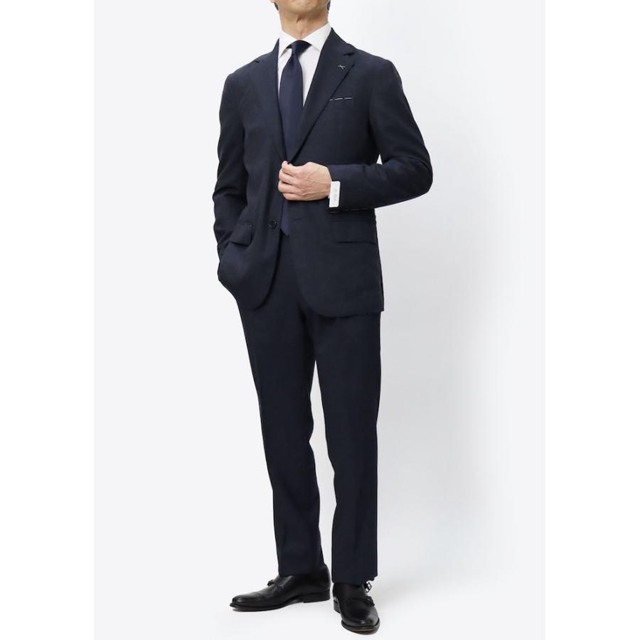デ ペトリロ / De Petrillo / ワンプリーツ スーツ / ウール フラノ 3B 段返り / LINEA NAPOLI / TIBERIO C1P / 返品・交換不可の画像