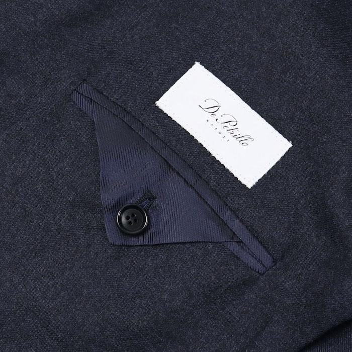 デ ペトリロ / De Petrillo / ワンプリーツ スーツ / ウール フラノ 3B 段返り / LINEA NAPOLI / TIBERIO C1P / 返品・交換不可の画像