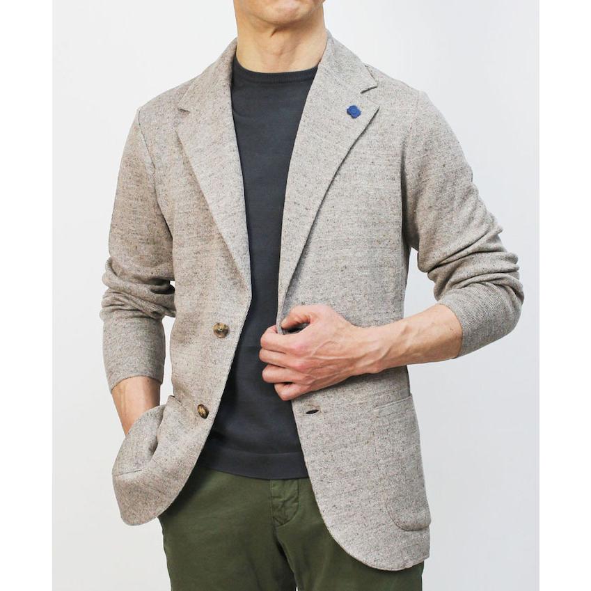 LARDINI ラルディーニ / ニット ジャケット リネンコットン LARDINI ラルディーニ / ニット ジャケット リネンコットン