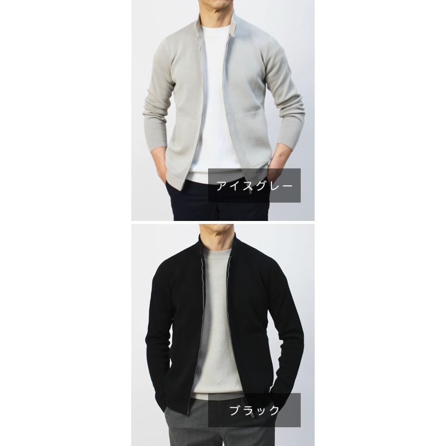 フィリッポ デ ローレンティス / FILIPPO DE LAURENTIIS / BIKER / スタンドカラー ZIP UP ニット / ライダース型 / コットン / ミラノリブ / 返品・交換不可 フィリッポ デ ローレンティス FILIPPO DE LAURENTIIS ニット 0cm/肩幅 0cm/胸囲 0cm/袖丈 スタンドカラー ZIP UP ライダース型 0cmSize 7706267x02