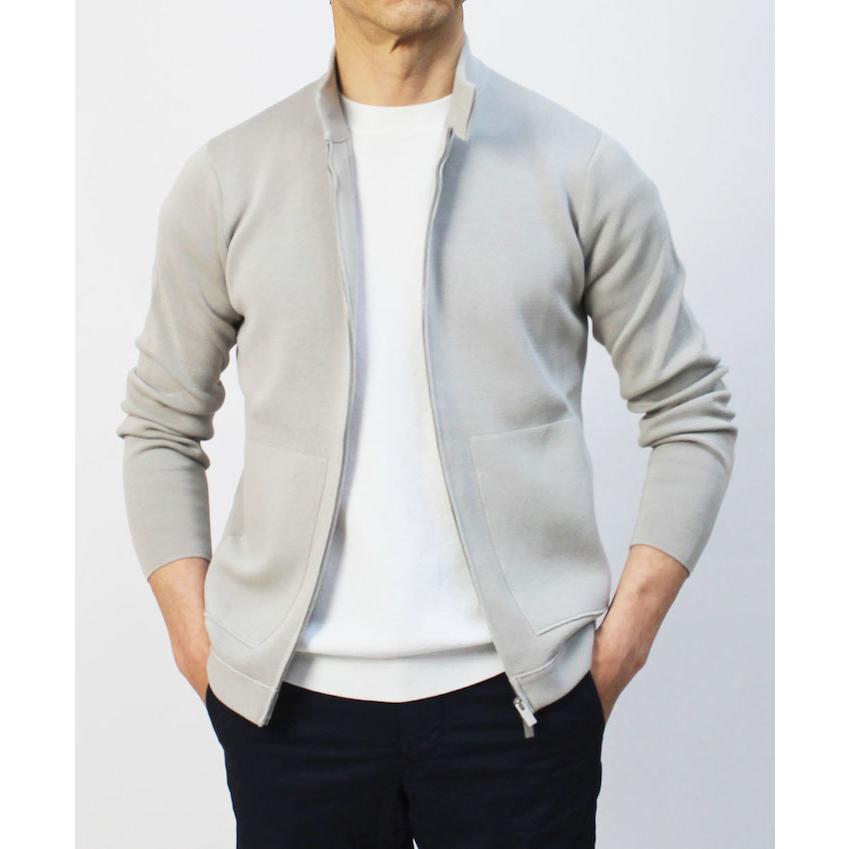 フィリッポ デ ローレンティス / FILIPPO DE LAURENTIIS / BIKER / スタンドカラー ZIP UP ニット / ライダース型 / コットン / ミラノリブ / 返品・交換不可 フィリッポ デ ローレンティス FILIPPO DE LAURENTIIS ニット 0cm/肩幅 0cm/胸囲 0cm/袖丈 スタンドカラー ZIP UP ライダース型 0cmSize 7706267x02