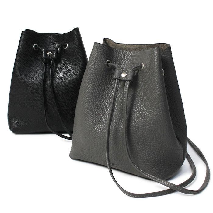 TUSTING タスティング / 巾着 バッグ/ レザー Leicester ( M ) 返品  