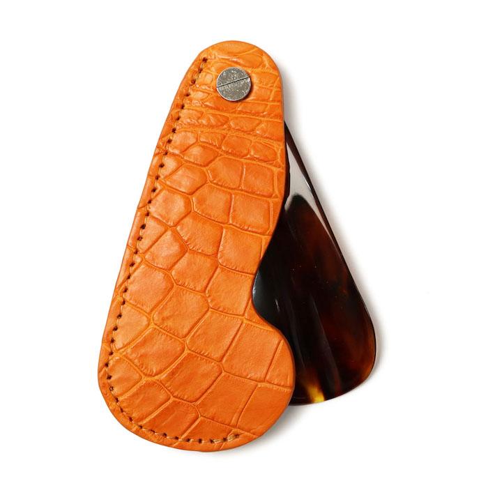 ザ ソール THE SOLE クロコダイル べっこう 鼈甲 携帯シューホーン 
