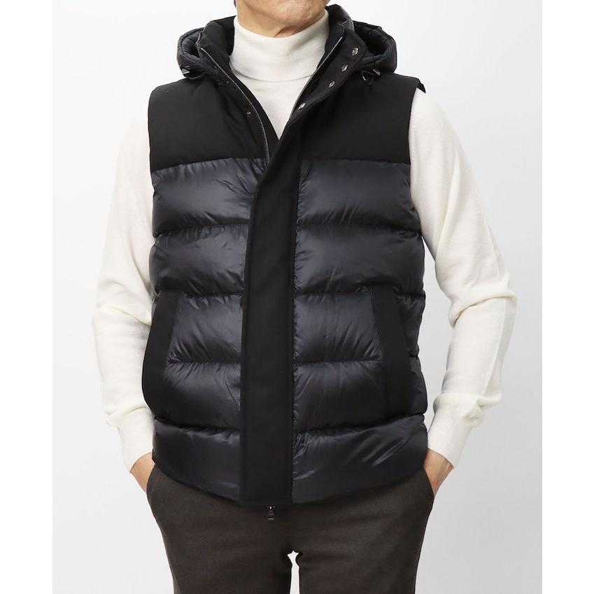 HERNO（ヘルノ） ヘルノ / HERNO / 超軽量 マットナイロン×ウール切り替え / ダウン ベスト / 撥水ナイロン / 返品・交換 ...
