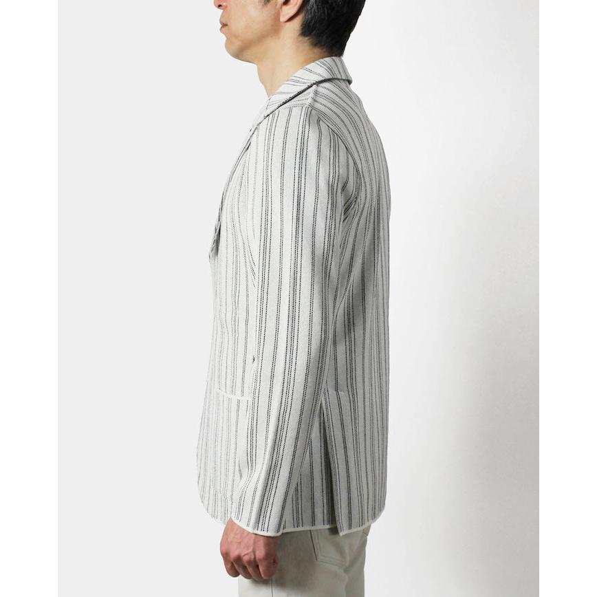 LARDINI ニットジャケット ストライプ コットン オールシーズン Mサイズ