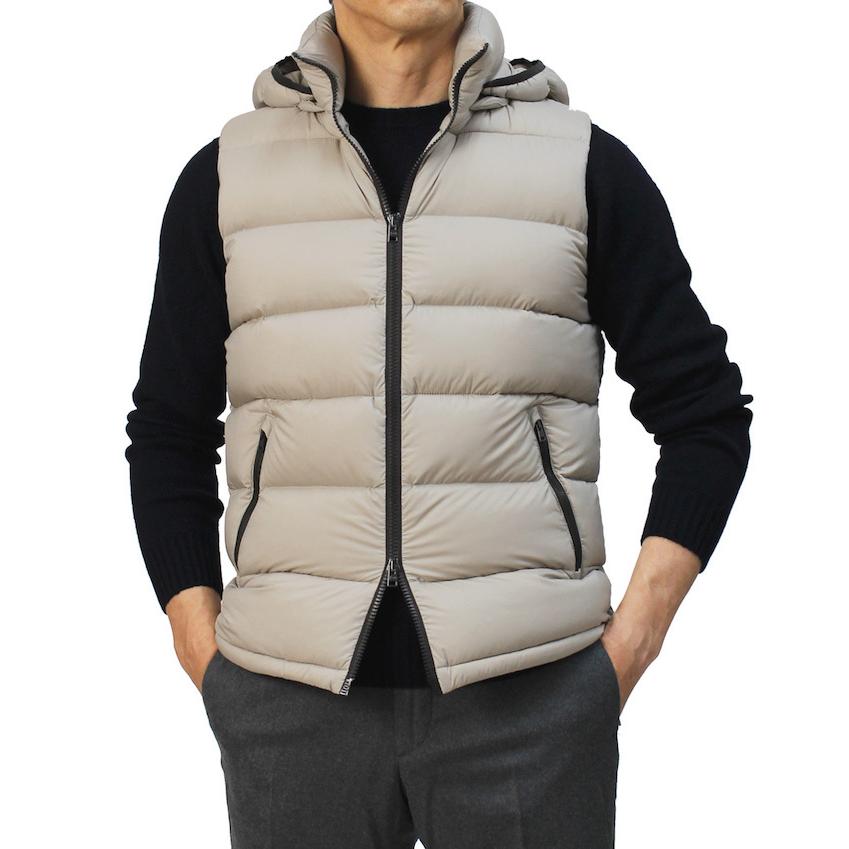 ヘルノ / HERNO / 軽量 超マットナイロン ダウン ベスト / ダウン ジレ / 撥水 ストレッチ / PI076U-12403 / 返品・交換可能(32175円)