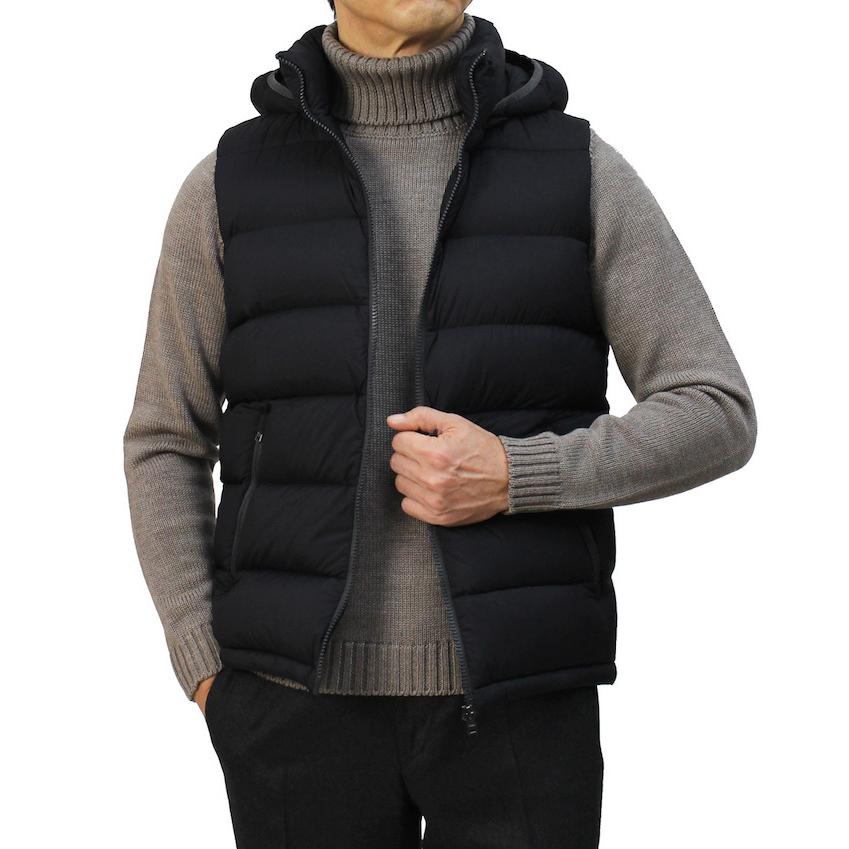 ヘルノ / HERNO / 軽量 超マットナイロン ダウン ベスト / ダウン ジレ / 撥水 ストレッチ / PI076U-12403 / 返品・交換可能