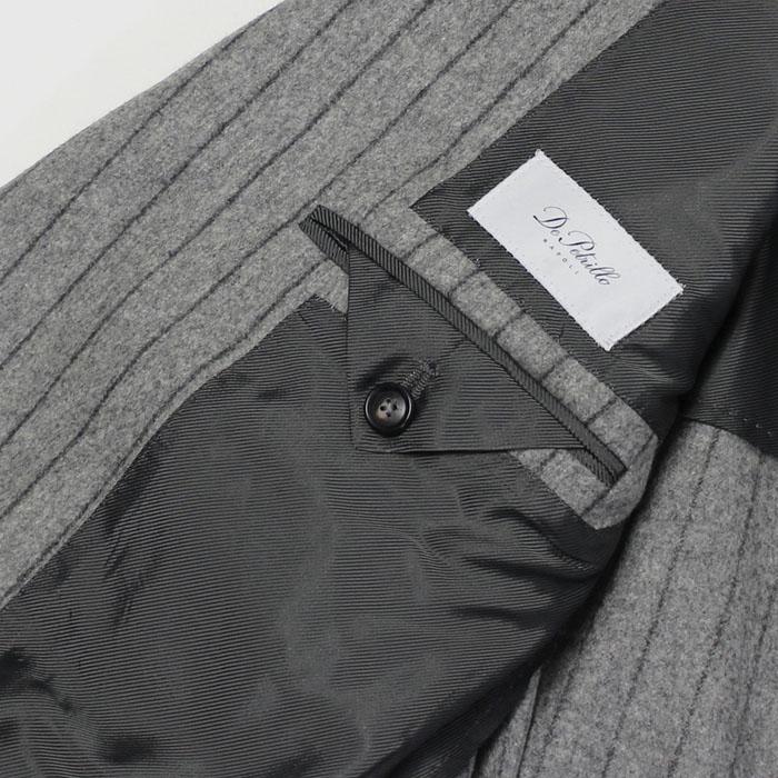 デ ペトリロ / De Petrillo / ワンプリーツ スーツ / ウール フランネル ストライプ柄 3B 段返り / LINEA NAPOLI / NAPOLI / 返品・交換不可の画像