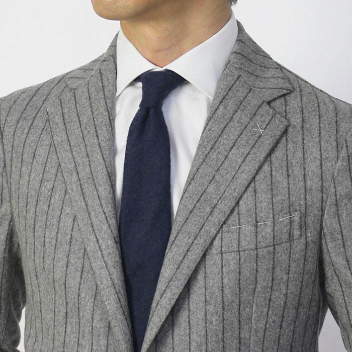デ ペトリロ / De Petrillo / ワンプリーツ スーツ / ウール フランネル ストライプ柄 3B 段返り / LINEA NAPOLI / NAPOLI / 返品・交換不可の画像