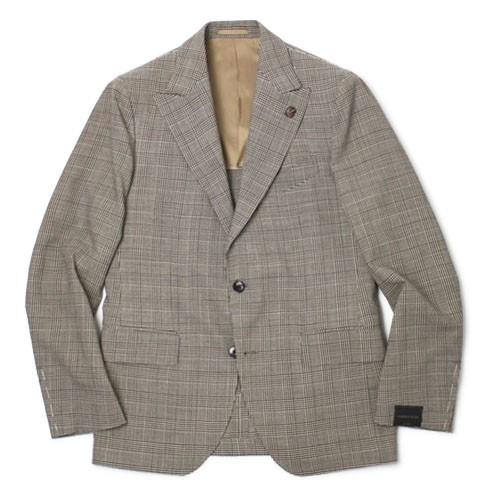 ガブリエレ パジーニ G Pasini ウール グレンチェック柄 ピークドラペル ジャケット セール 返品 交換不可 x03 Luccicare 通販 Yahoo ショッピング