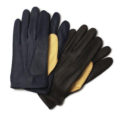 デンツ / DENTS / JPN SPL / イングランド製 ディアスキンレザー バイカラー グローブ / 返品・交換可能