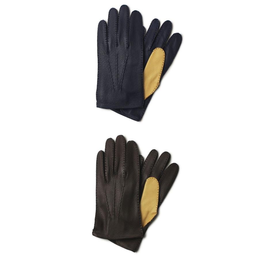 デンツ / DENTS / JPN SPL / イングランド製 ディアスキンレザー バイカラー グローブ / 返品・交換可能_1