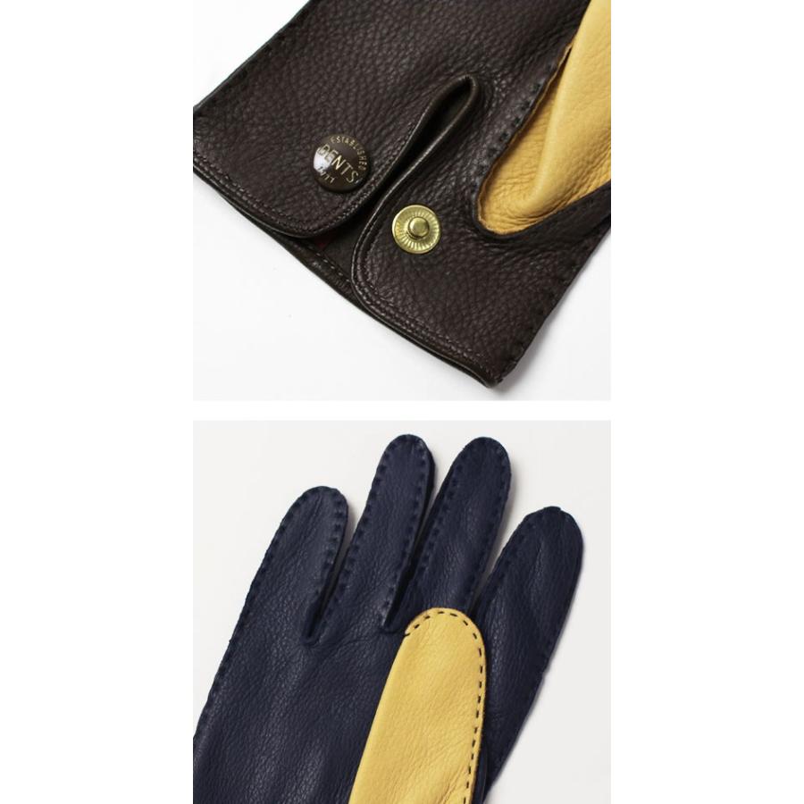 デンツ / DENTS / JPN SPL / イングランド製 ディアスキンレザー バイカラー グローブ / 返品・交換可能_2