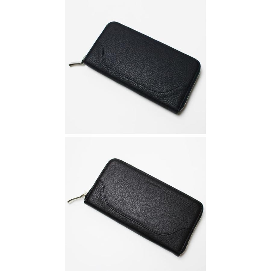 PELLE MORBIDA ブラックレザー財布 PELLE MORBIDA ペッレ モルビダ / シュリンクレザー ラウンドジップ長