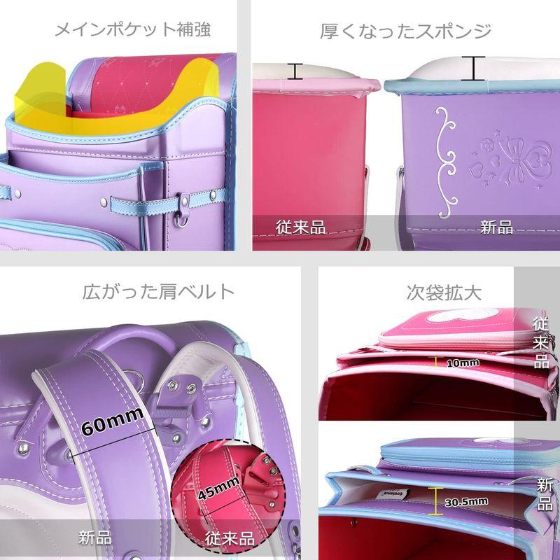 Coulomb クーロン プレリュード・ランドセル 女の子 小学生通学鞄 A4フラットファイル対応 高級合皮 大容量 撥水加工 パール生地 クーロン プレリュード ランドセル 女の子 小学生通学鞄 A4フラットファイル対応 高級合皮 大容量 撥水加工 パール生地 サイズ